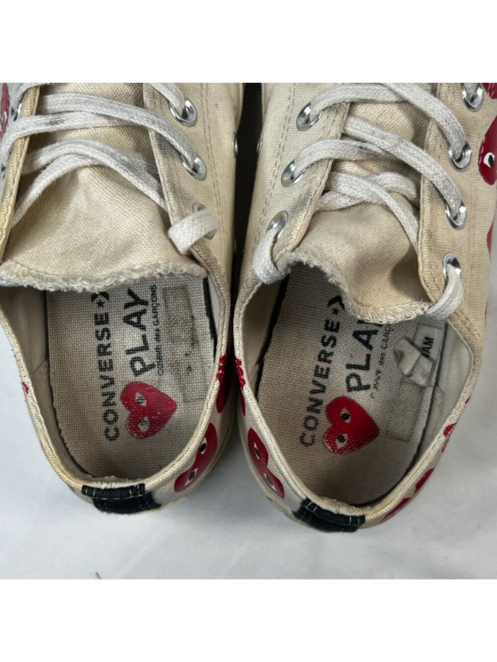 CONVERSE X COMME DES GARÇONS PLAY Chuck Printed Canvas Sneakers Women 9 Men 7 - Picture 10 of 11